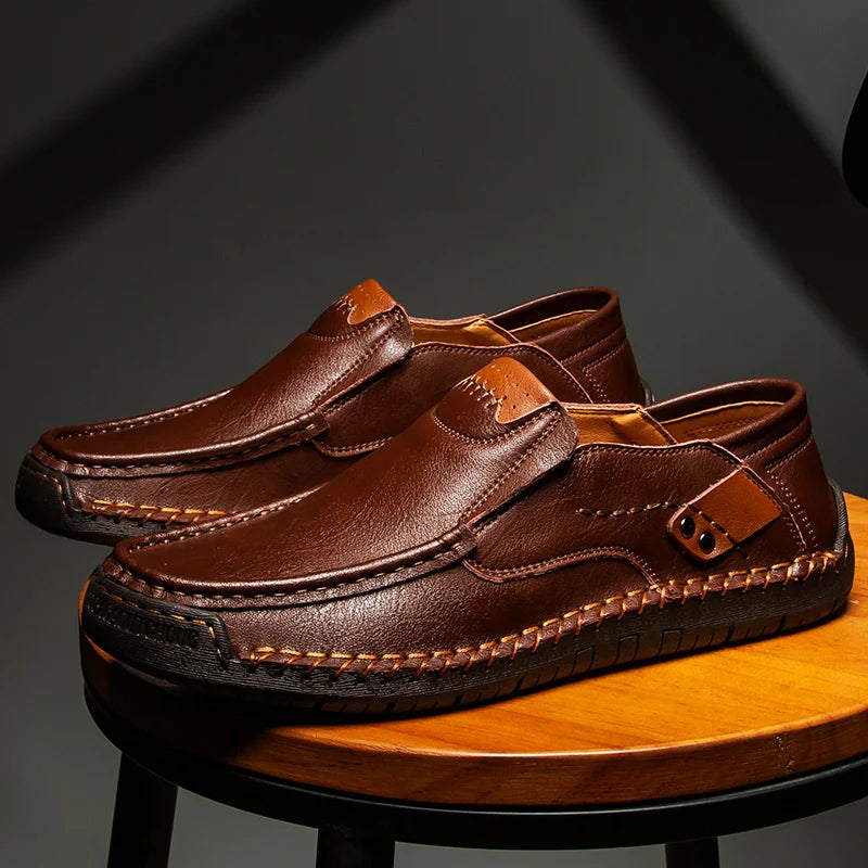 Leather Men's Slip on  Loafers